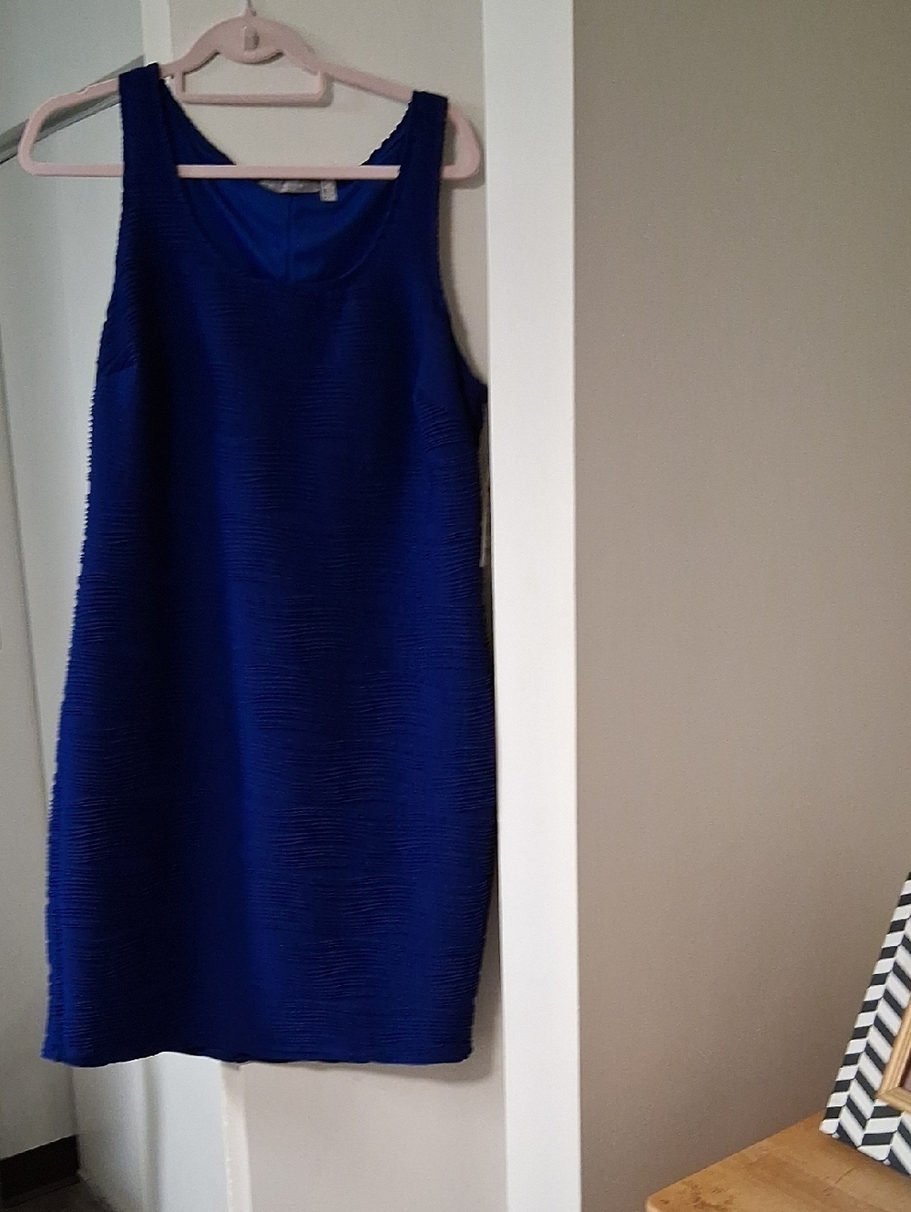 NY Collection Sleeveless Textured Shift Dress - Cobalt Blue NWT  1x